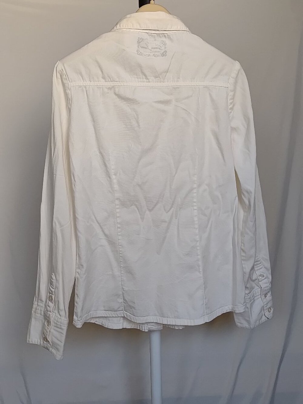 Guess Junior XL (16) Cotton White Long Sleeve Button Down Shirt - Picture 13 of 14